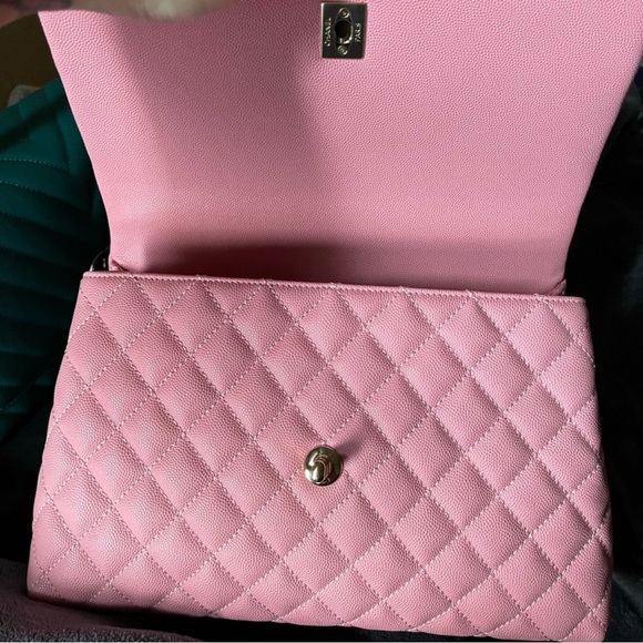 (SOLD) CHANEL COCO TOP HANDLE ROSE GHW - Picture 3 of 8